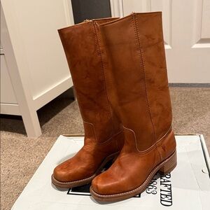 Frye Women's Brown Leather Heeled Boots